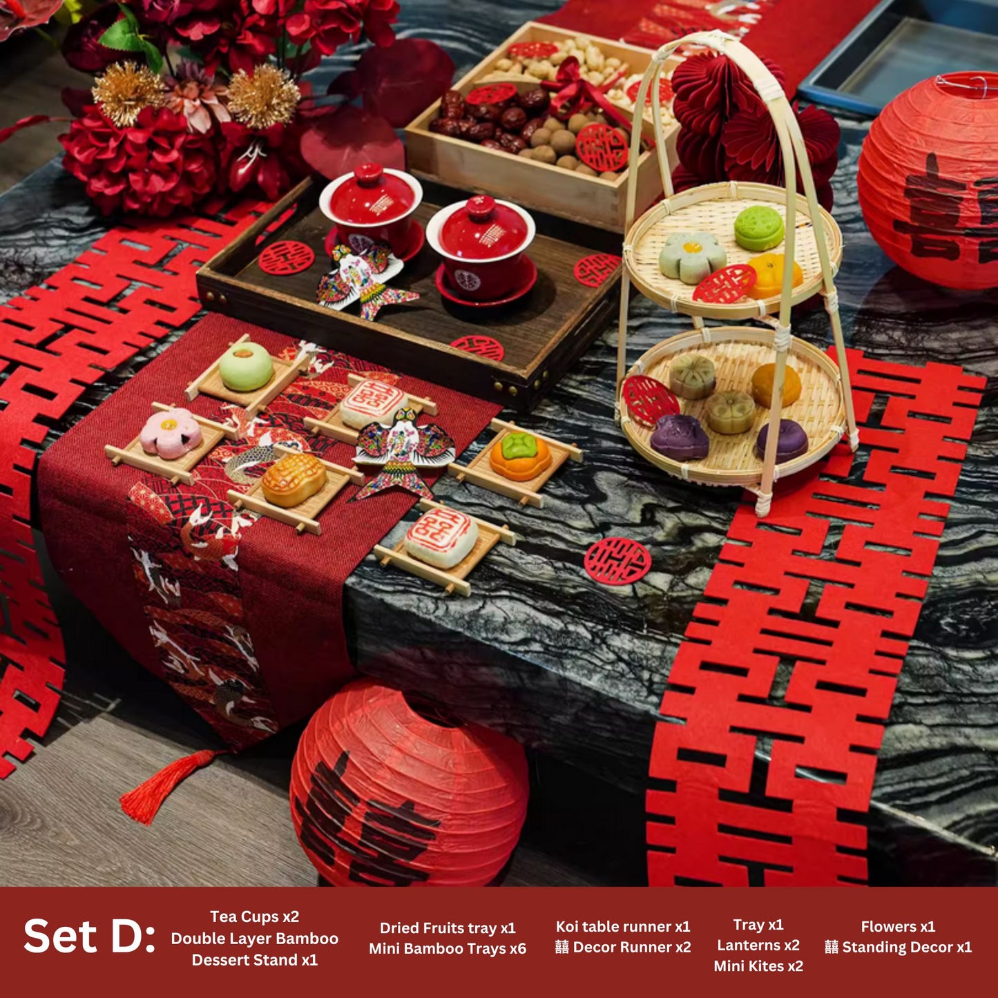 Luxury Marriage Tea Ceremony Decoration Wedding Set