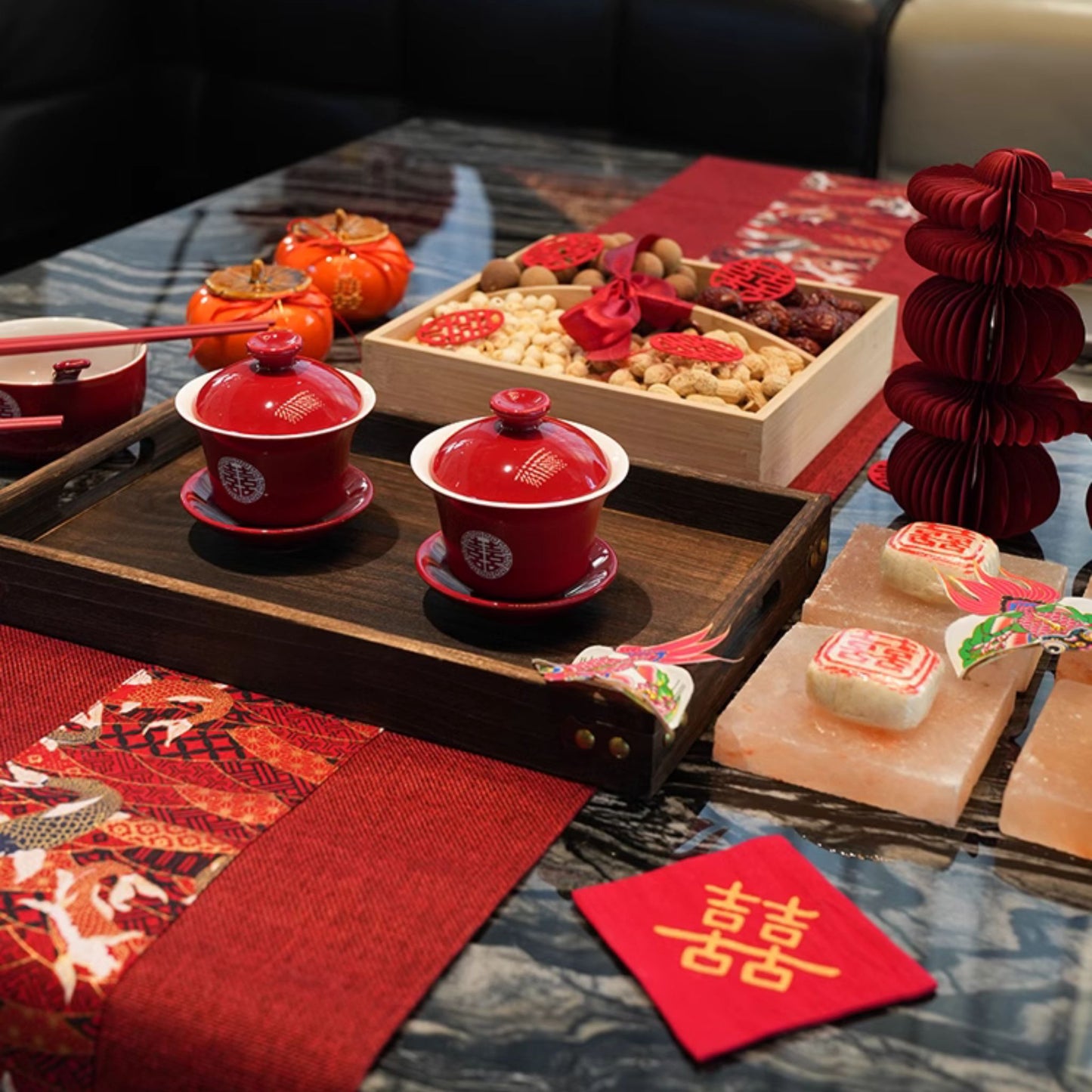 Luxury Marriage Tea Ceremony Decoration Wedding Set