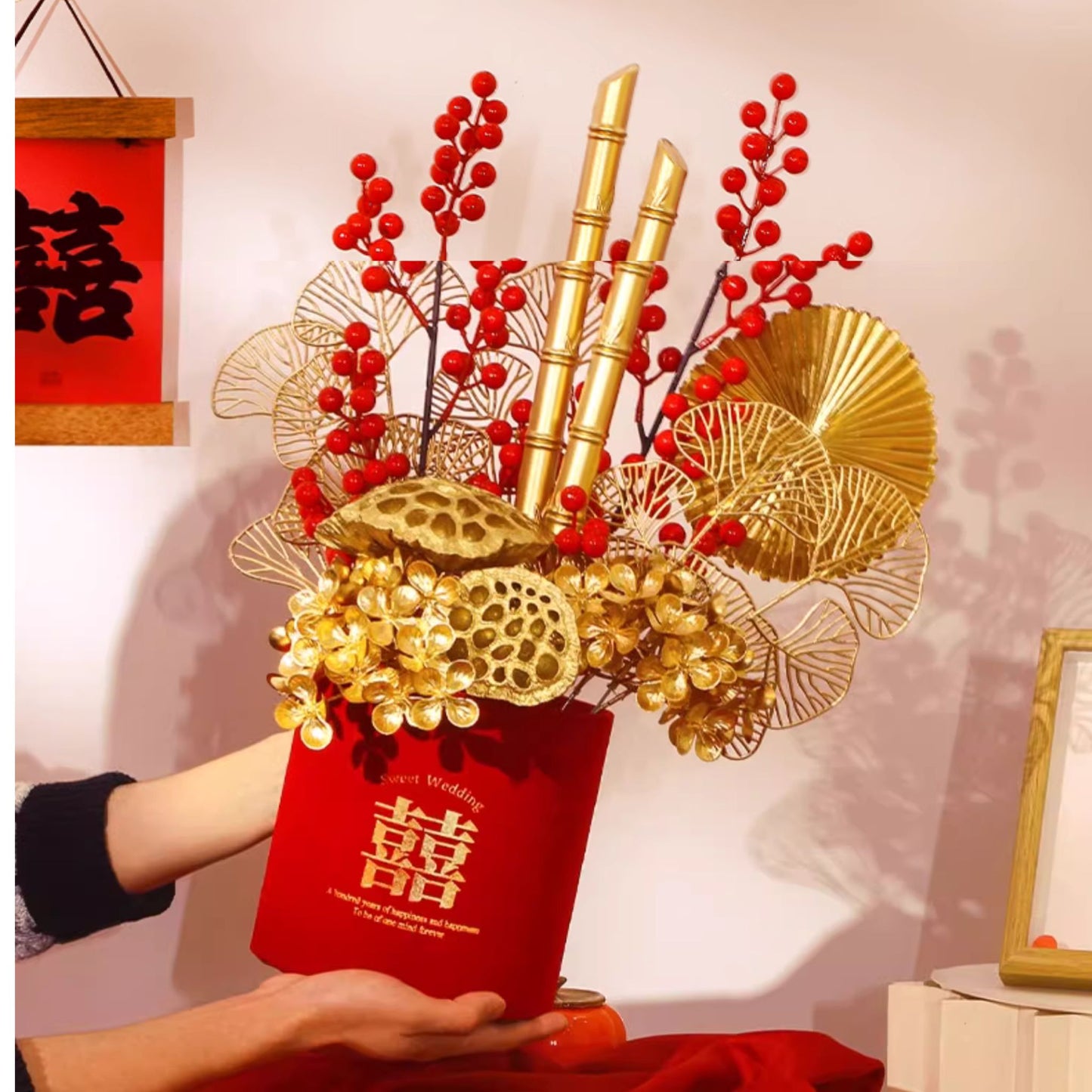 Everbliss Bucket Engagement Flower Decoration 囍