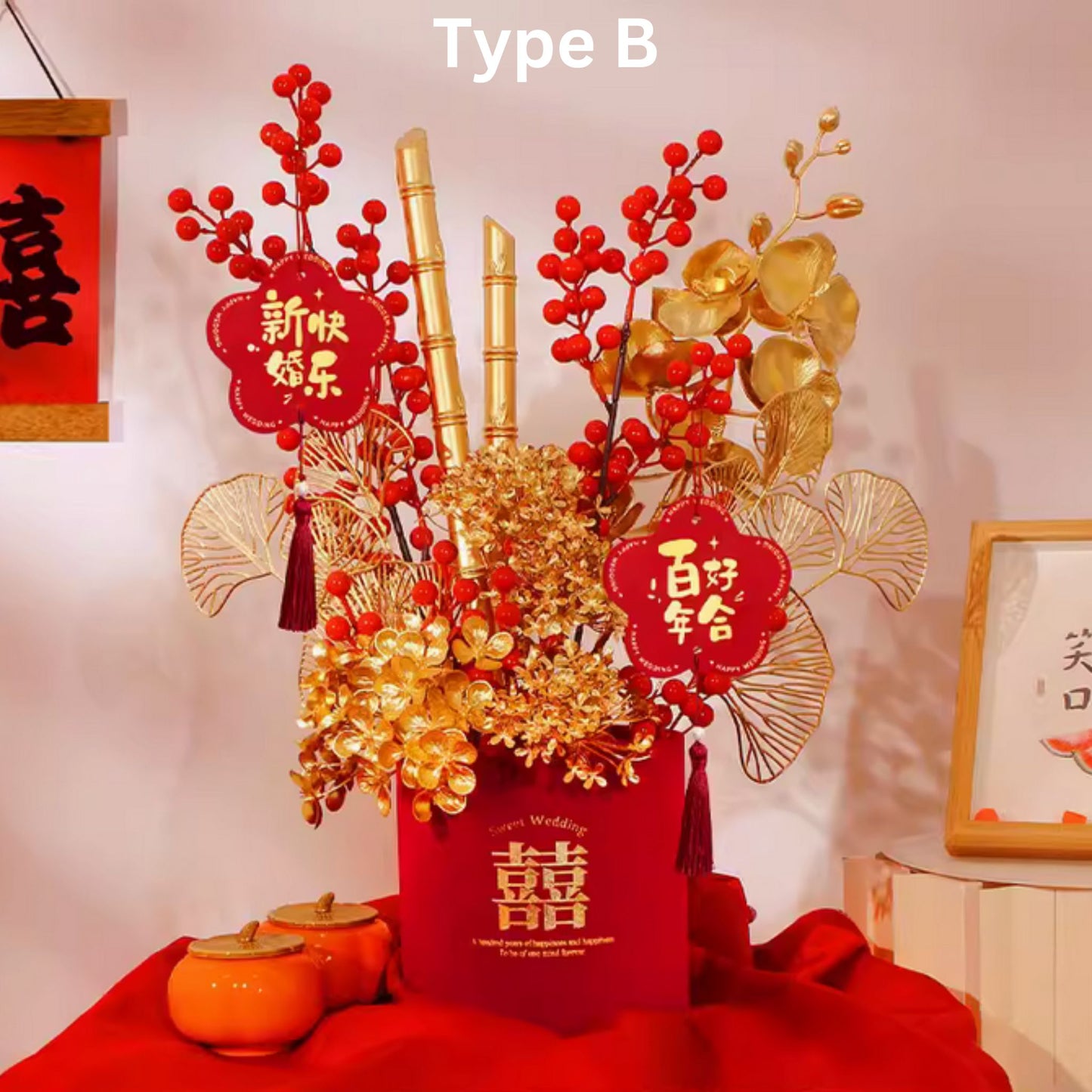 Everbliss Bucket Engagement Flower Decoration 囍