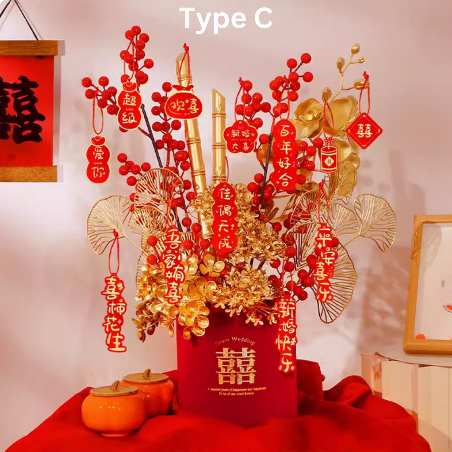 Everbliss Bucket Engagement Flower Decoration 囍