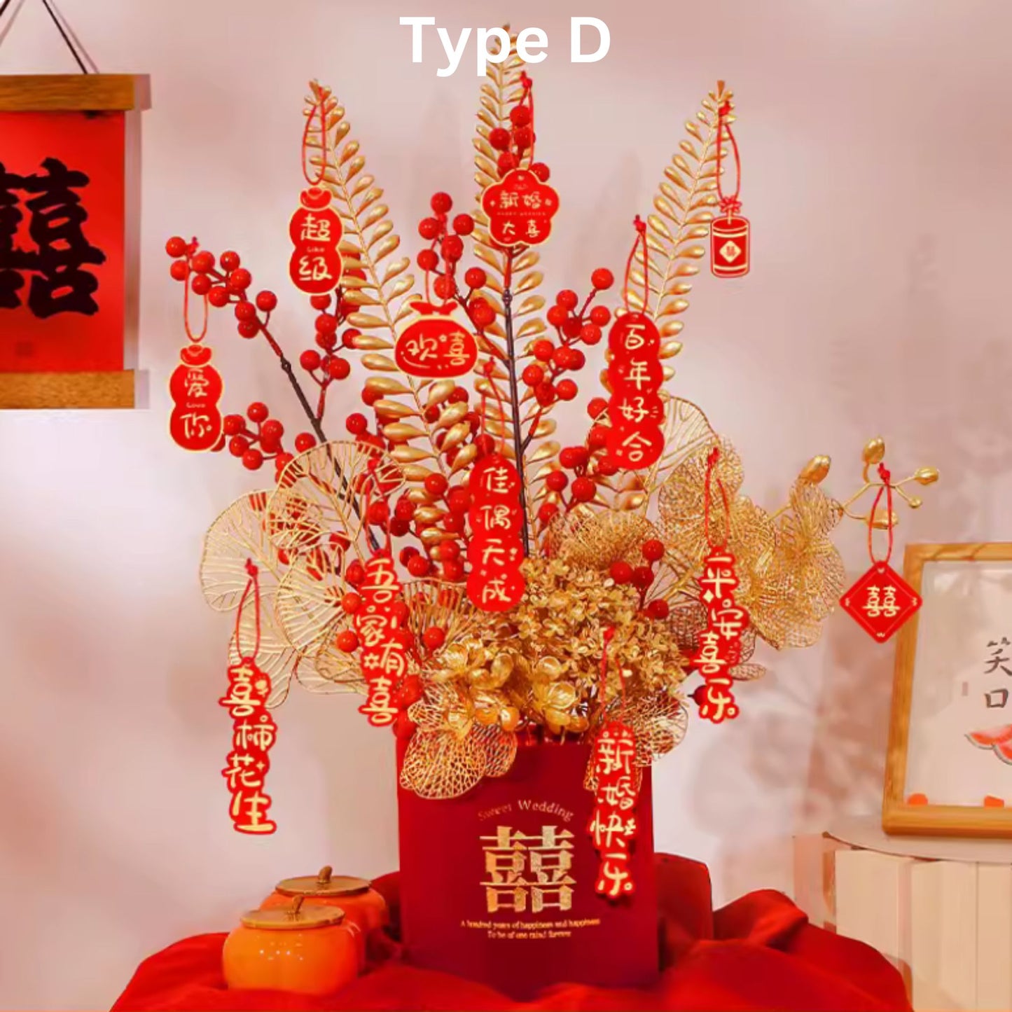 Everbliss Bucket Engagement Flower Decoration 囍