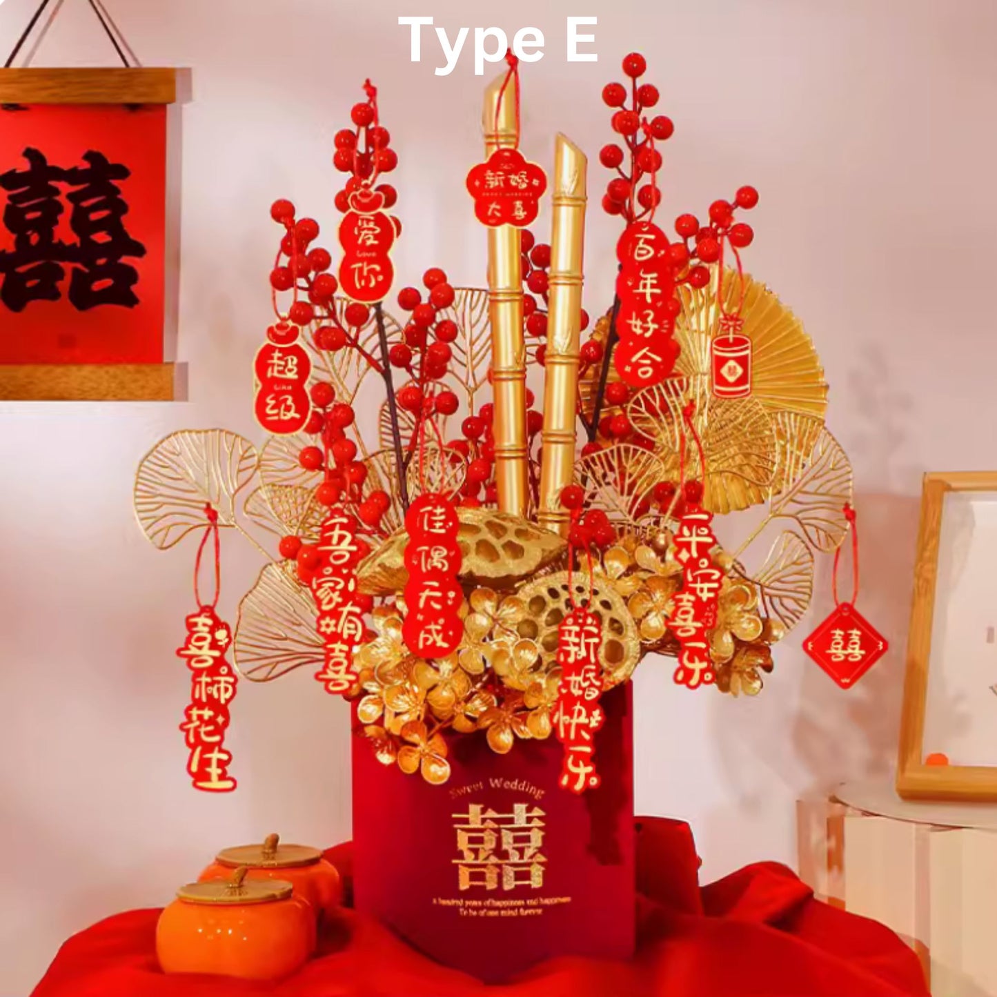 Everbliss Bucket Engagement Flower Decoration 囍