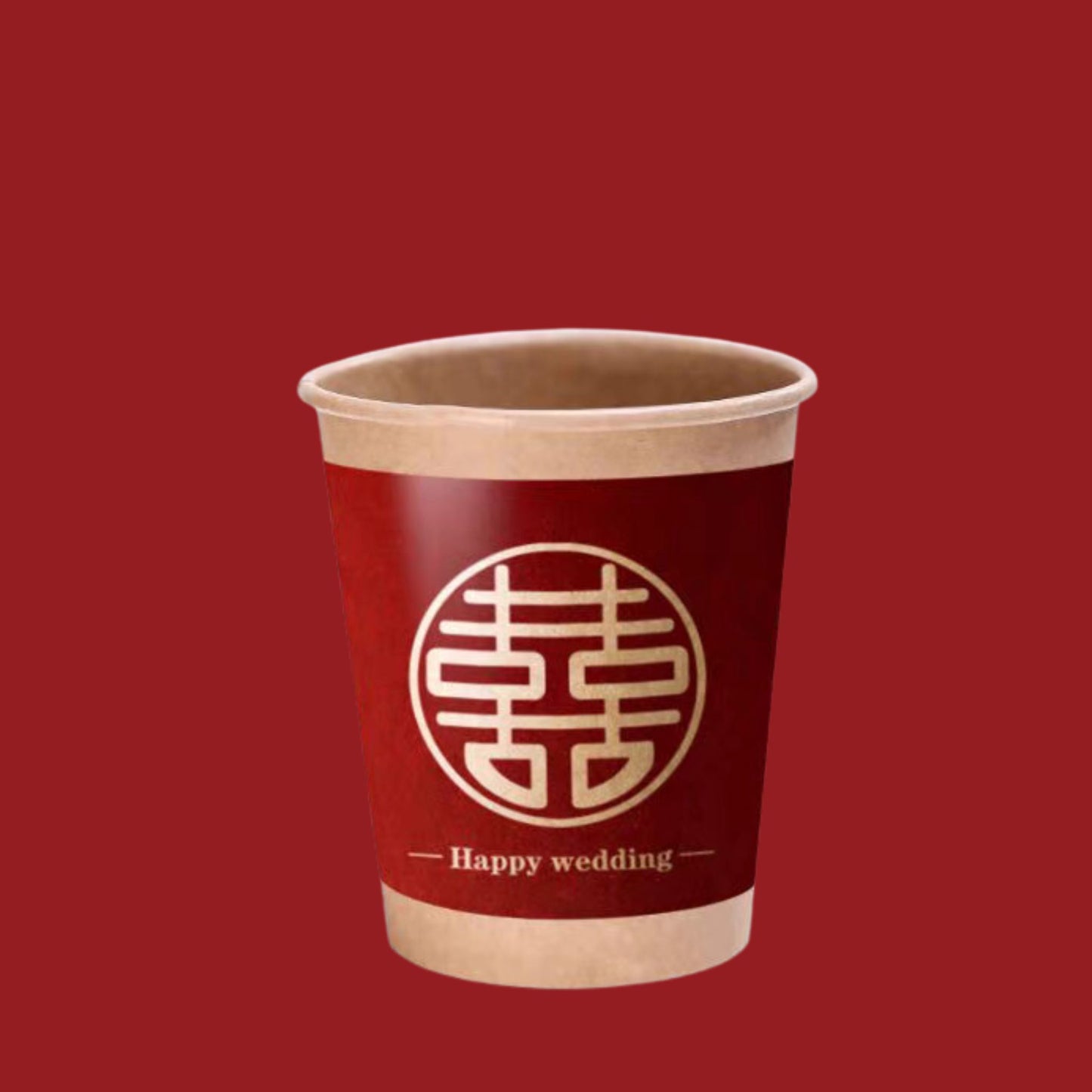 Double Happiness Disposable Paper Cup for Tea Ceremony (50pcs)