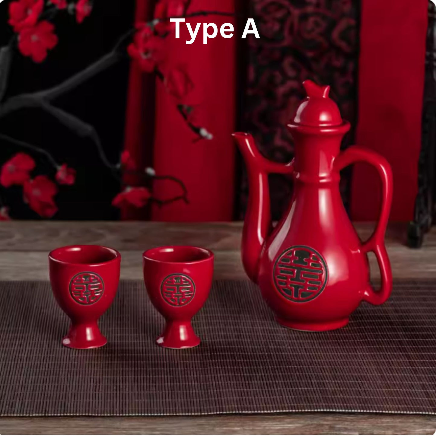 Cross-Cupped Wine Ceramic Wedding Set 交杯酒