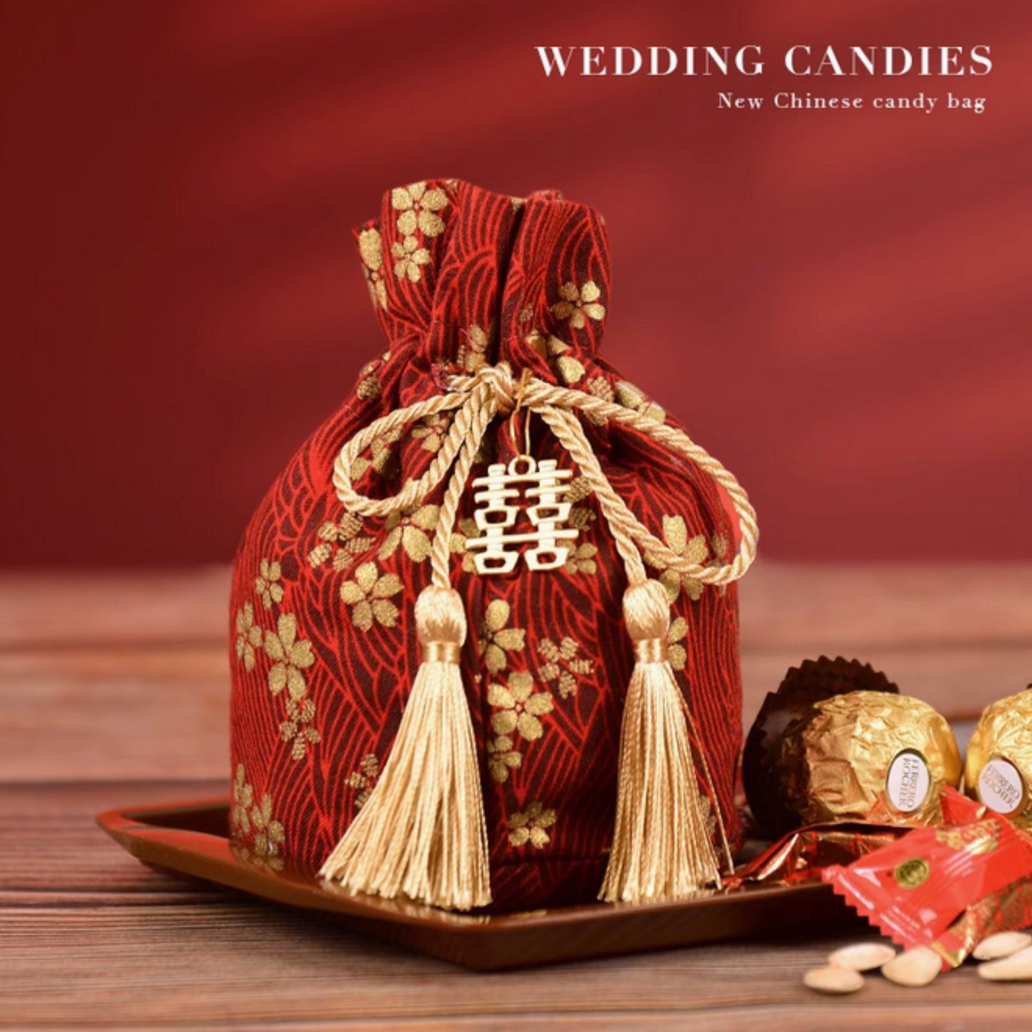 Celestial Blossom Wedding Favor Pouches