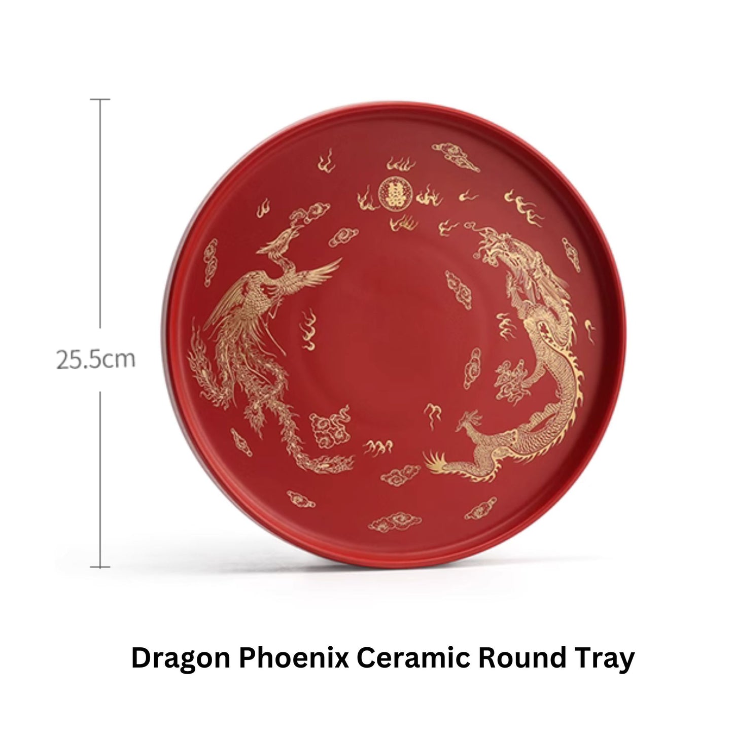 Dragon Phoenix Soaring 8-Piece Wedding Tea Set