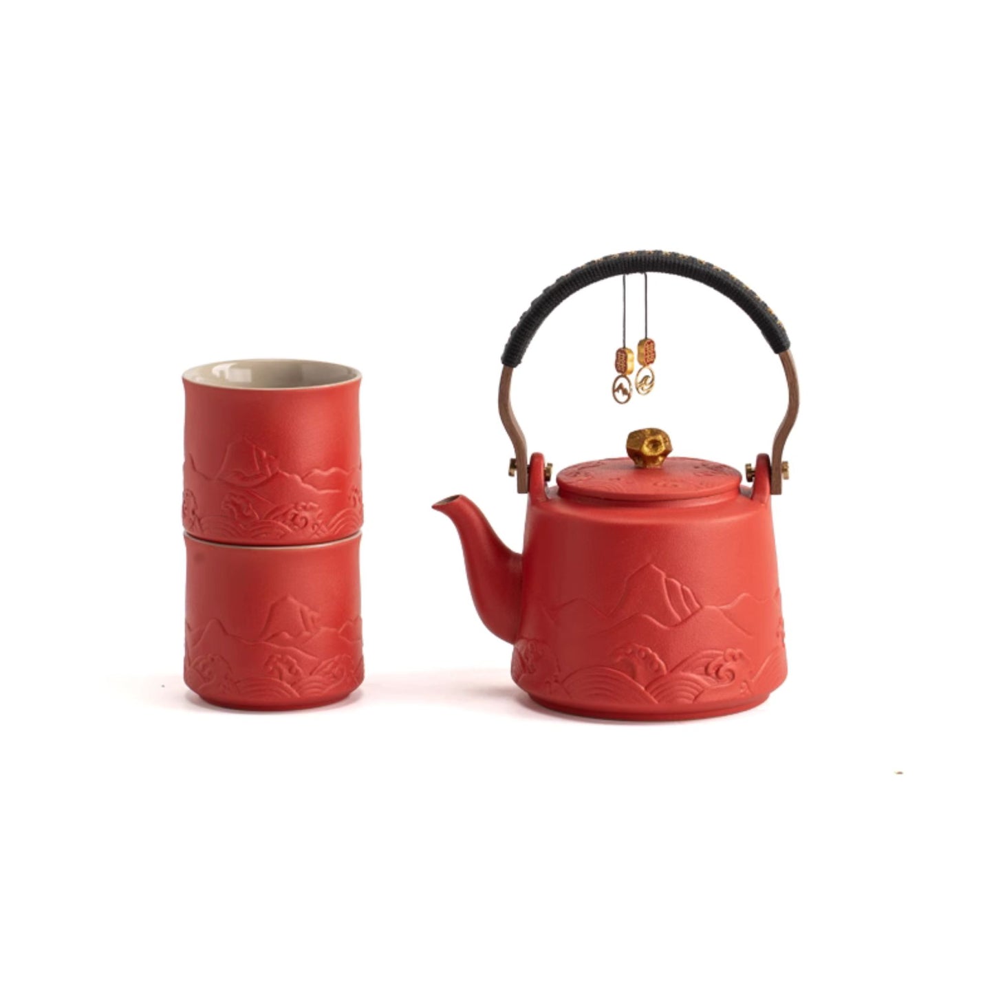 Mountain Engraving Tea Ceremony Wedding Tea Set