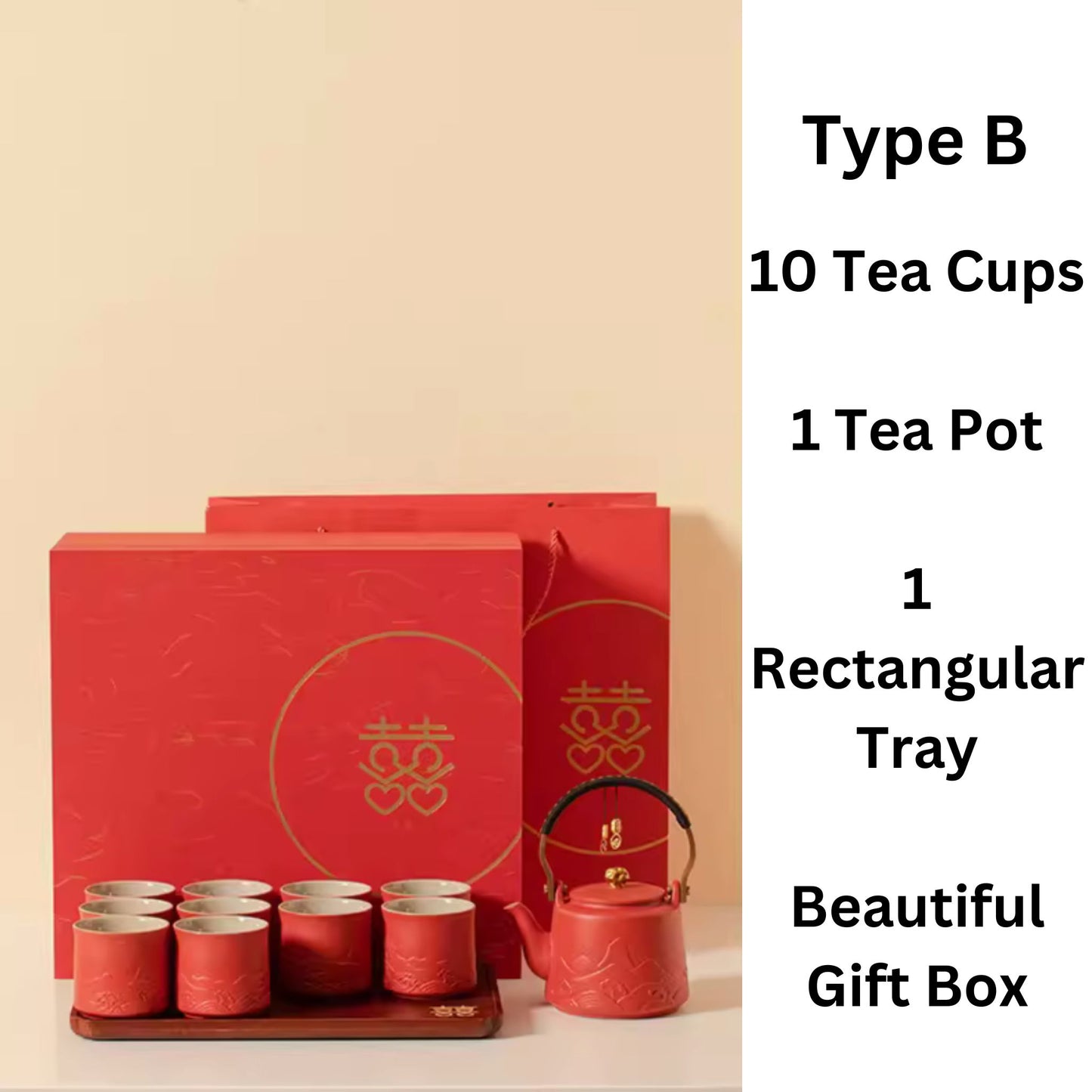 Mountain Engraving Tea Ceremony Wedding Tea Set