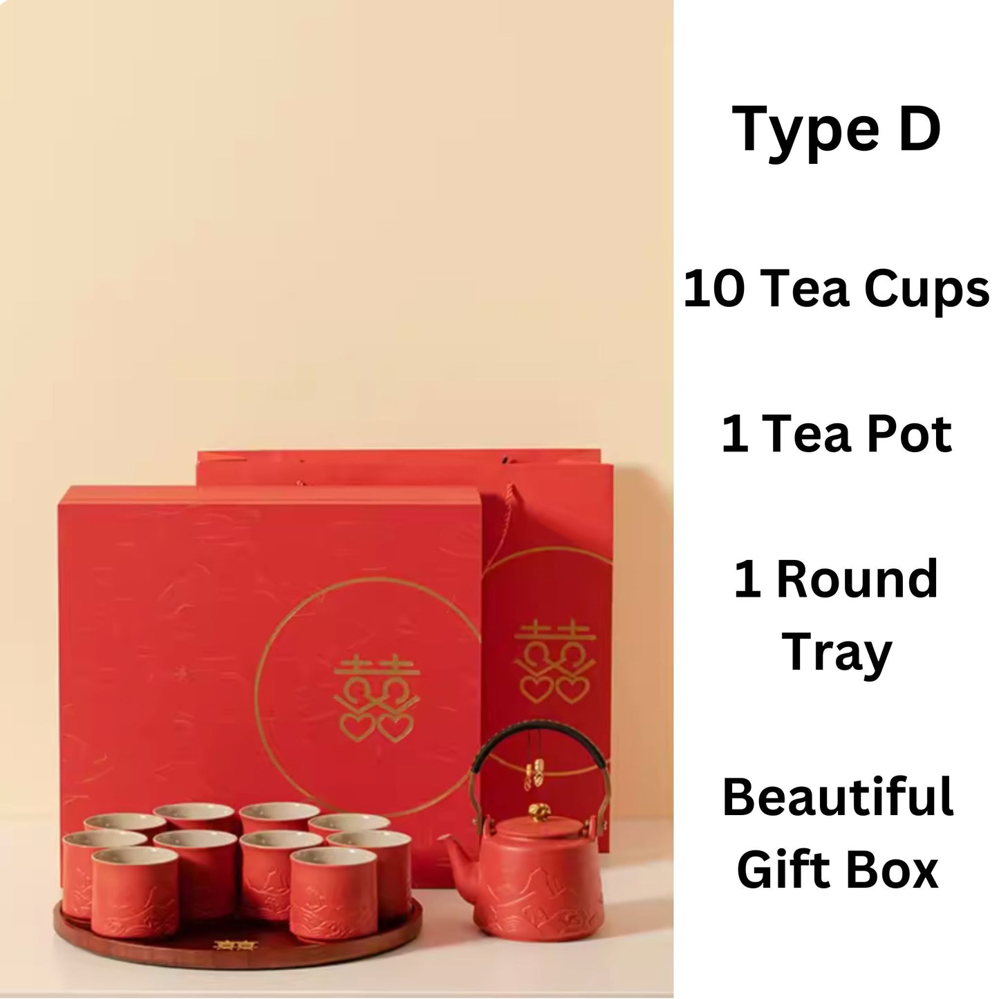 Mountain Engraving Tea Ceremony Wedding Tea Set