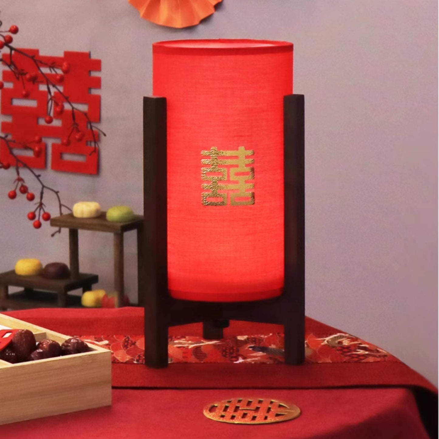 Retro Cylinder Red Wedding Eternal Lamp 长明灯