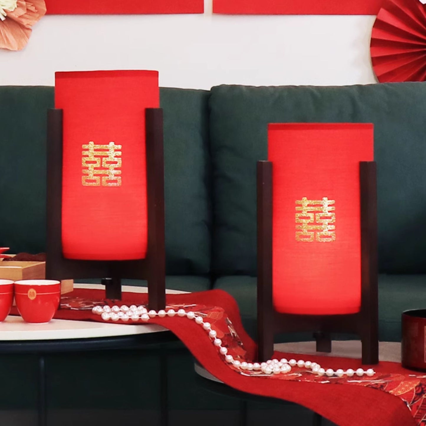 Retro Cylinder Red Wedding Eternal Lamp 长明灯