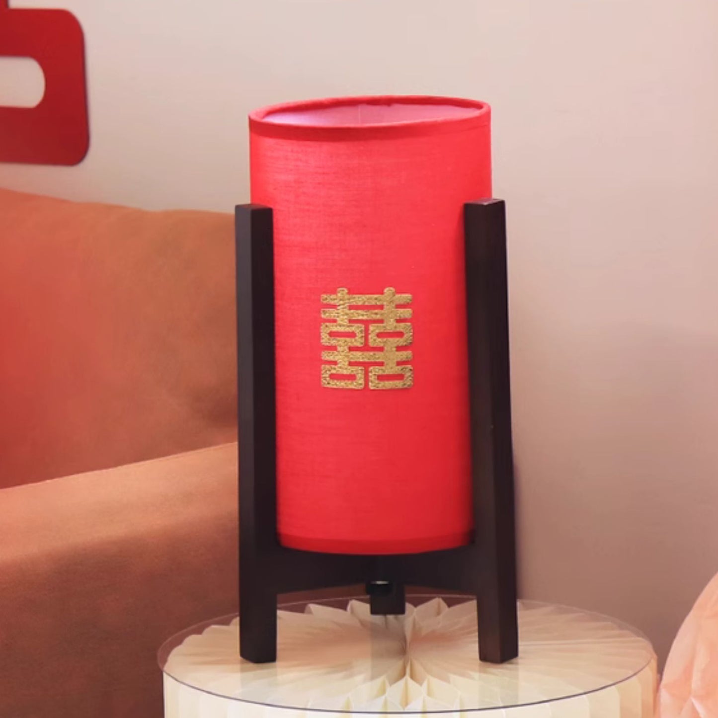 Retro Cylinder Red Wedding Eternal Lamp 长明灯