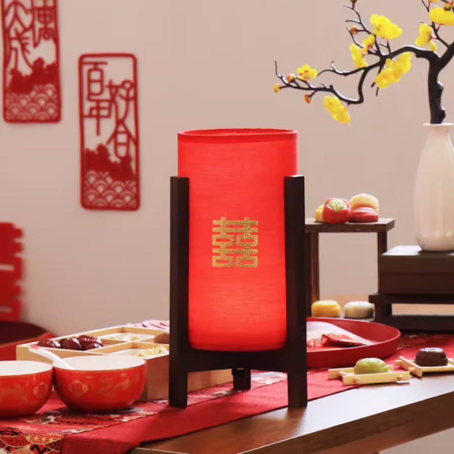 Retro Cylinder Red Wedding Eternal Lamp 长明灯