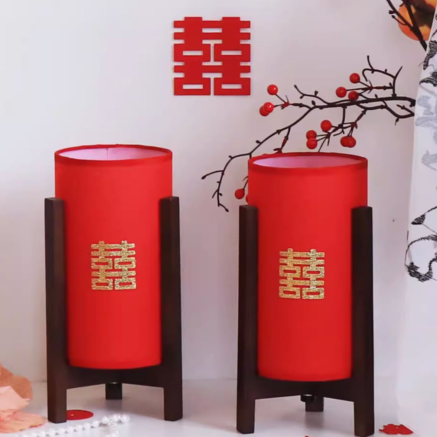 Retro Cylinder Red Wedding Eternal Lamp 长明灯