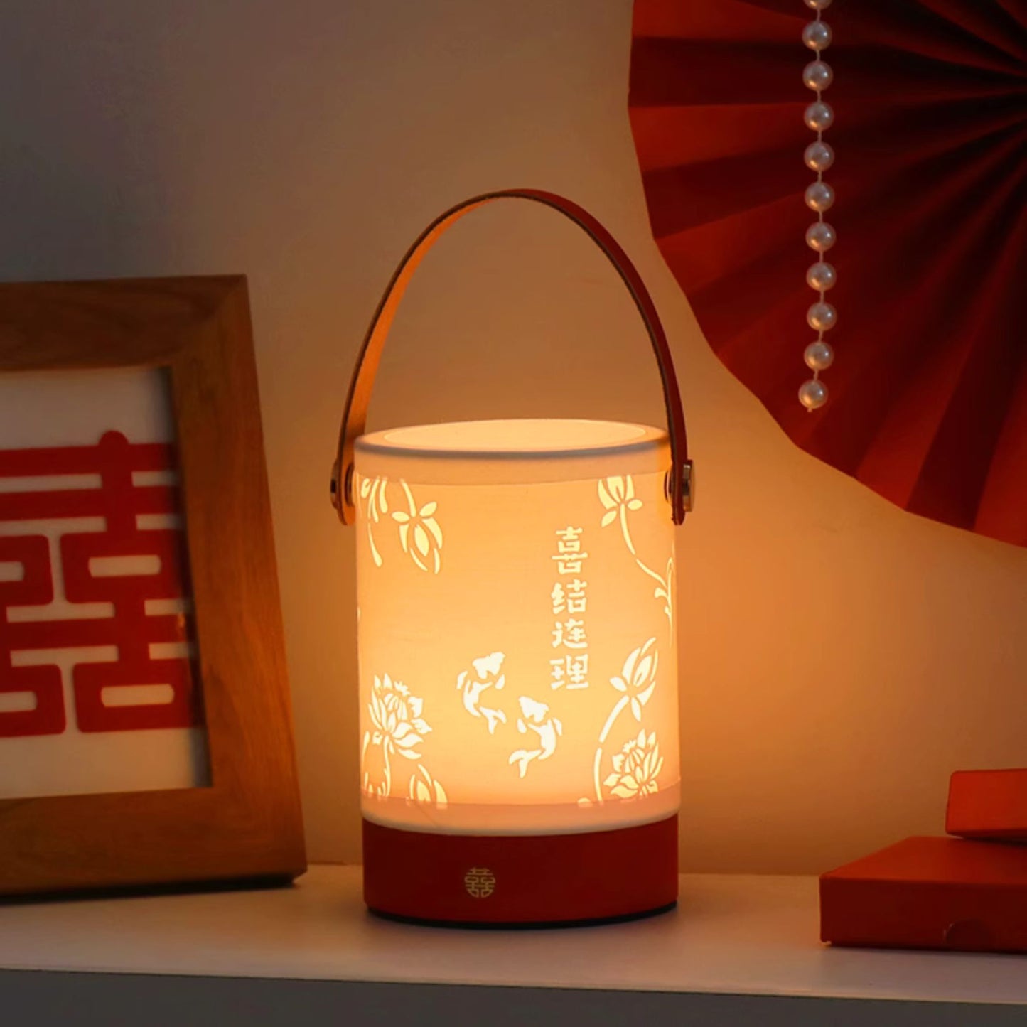 Retro Koi and Lotus Eternal Lamp 喜结连理