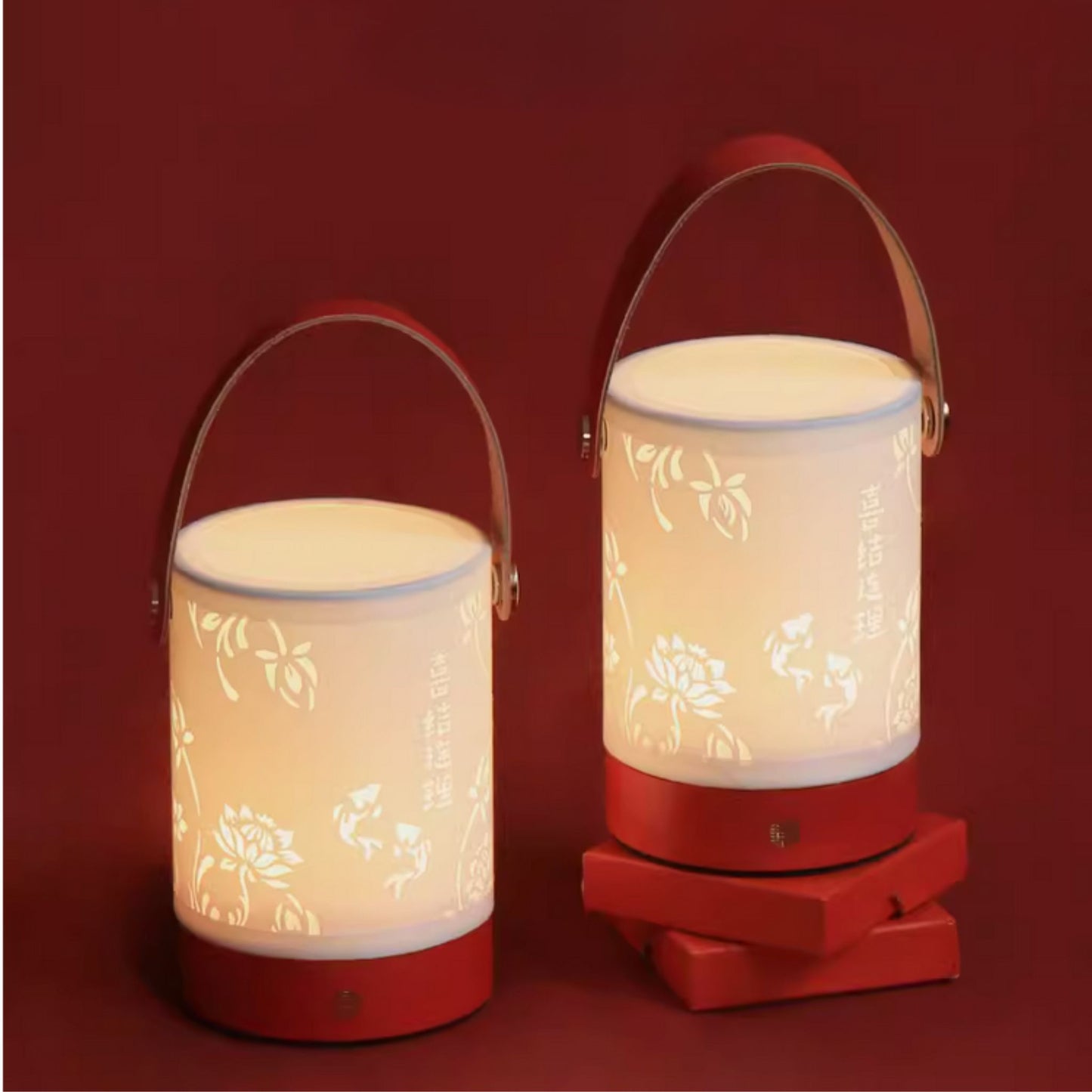 Retro Koi and Lotus Eternal Lamp 喜结连理