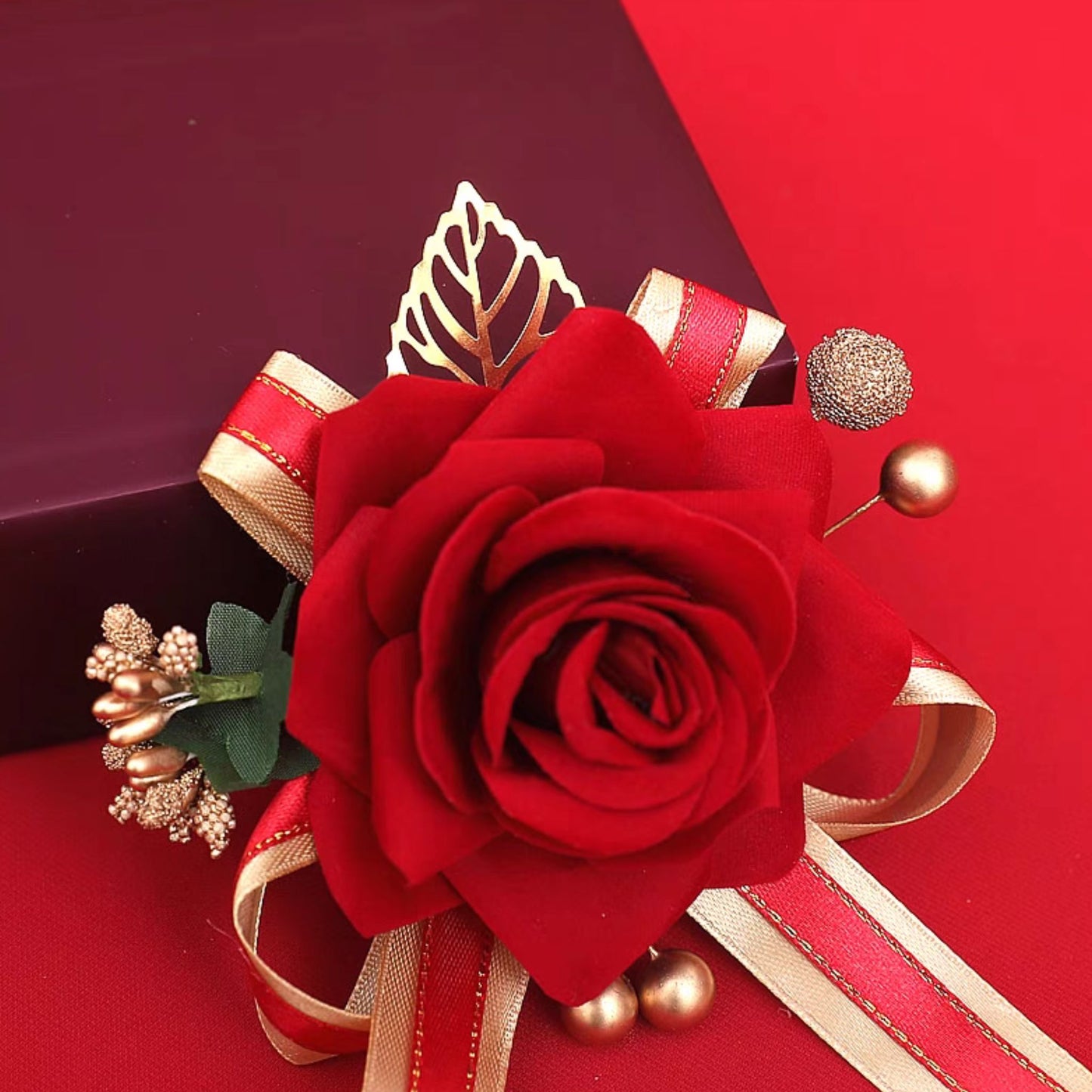 Rose Simulation Wedding Brooch (10pcs)