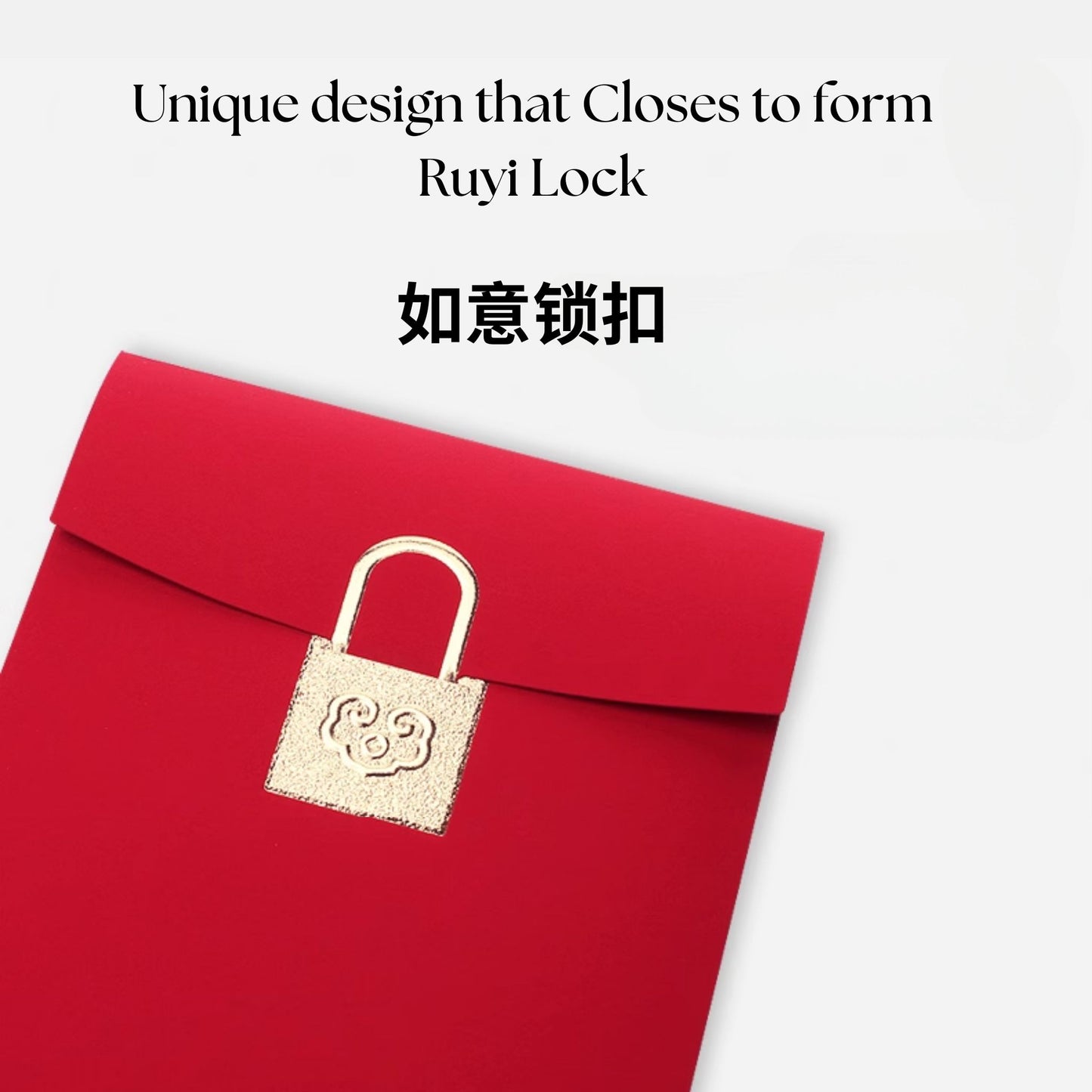 Red Packets Gold Stamp Chinese Characters 福 吉 賀 樂 顺 發