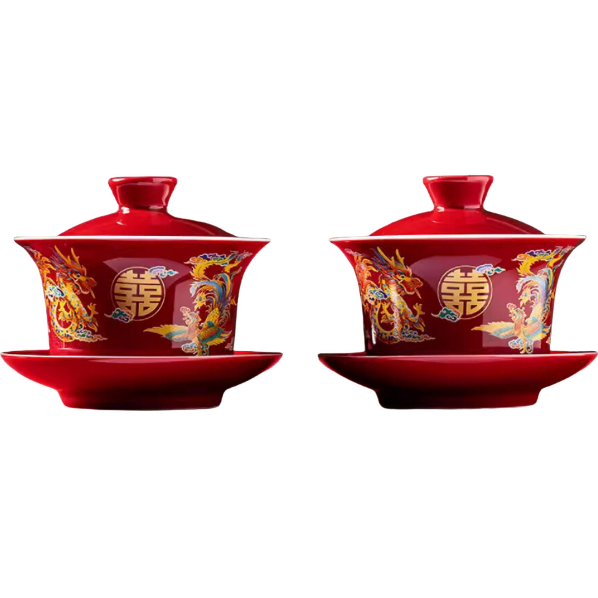 Chinese Dragon & Phoenix Porcelain Chopsticks – Elegant Gift Set