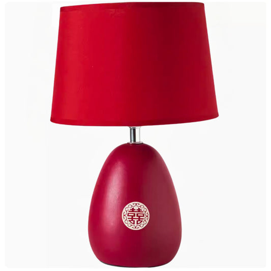Auspicious Red Ceramic Eternal Lamp 囍